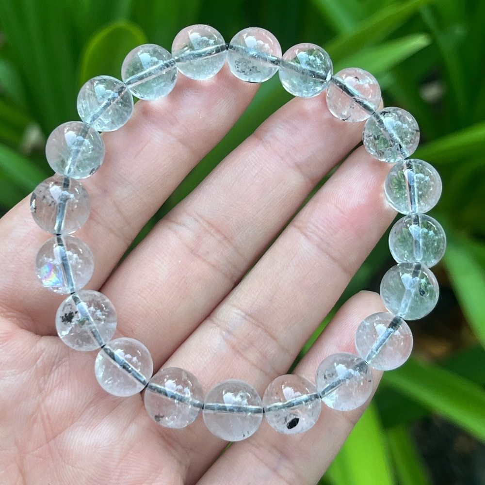 10mm stretchable Herkimer diamond bracelet 0160‎